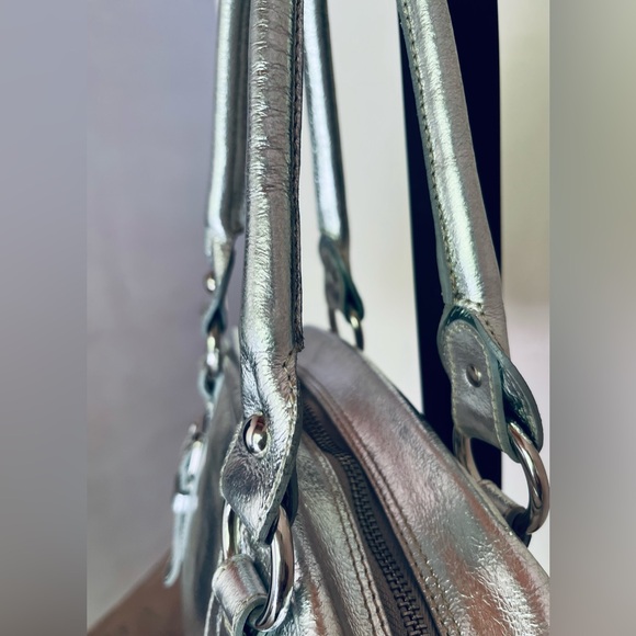 Guia for Theory Silver Leather Handbag - Picture 8 of 10
